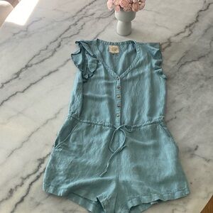 Chasor Linen Shorts Romper